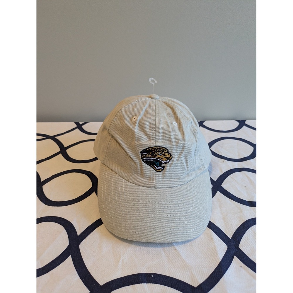 Jacksonville Jaguars NFL Hat Embroidered Logo Beige Adjustable Baseball Cap